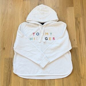 Tommy Hilfiger White Hoodie with Logo Size S